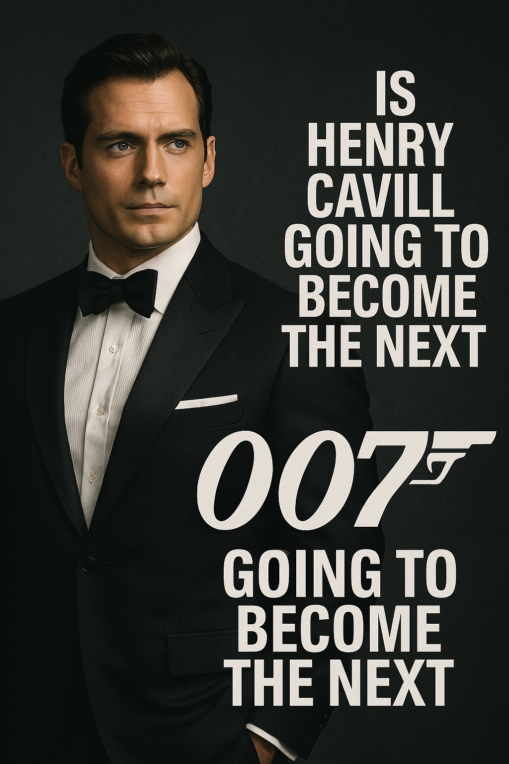 Henry Cavill in a tuxedo rumored to be the next James Bond
